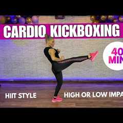 Cardio Kickboxing HIIT Workout | 40 Minutes - No Equipment