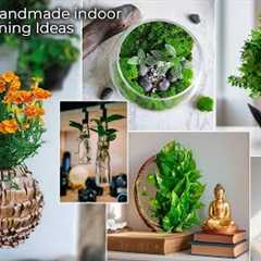 5 Amazing Handmade indoor Gardening Ideas Anyone Can Make for Home & Small Gardens//GREEN PLANTS