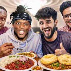 We Made KSI and DEJI eat INDIAN FOOD || Chole bhature 😍