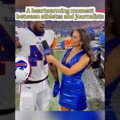 A heartwarming moment between athletes and journalistsIX #kindness #athlete #fyp #foryoupage #heart