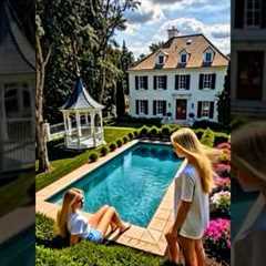 Luxury Backyard Swimming Pool Build | Stable Camera Time-Lapse Transformation | ASMR