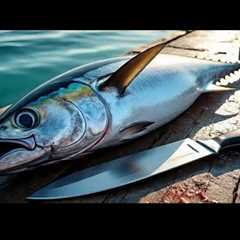 Precision Cuts❗🔥 Yellowfin Tuna Cutting Skills like a Pro in Sorong city, Live Streaming 28 Jan 26