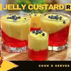 Jelly custard recipe | easy dessert recipe | how to make custard dessert recipe | jelly custard 