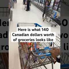 What CA$140 can buy you in Canada 🤗. Come grocery shopping with me #groceryshopping #vlogs