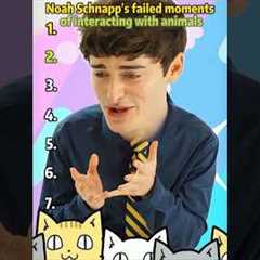 Noah Schnapp's failed moments of interacting with animals.#funny#NoahSchnapp#celebrity#foryou