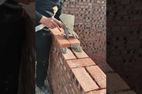 Learn how to lay bricks #construction #satisfying #feed #building #brick