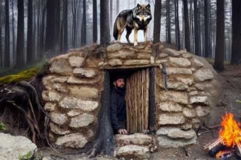 Building a Stone Bunker in the Wolf’s Den | Bushcraft &amp; Survival Skills
