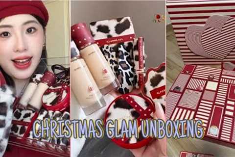Christmas Makeup Unboxing 🎁✨ | Holiday Glam, New Beauty Finds &amp; Cozy Vibes