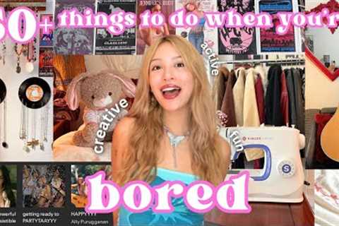 50+ THINGS TO DO when you're bored!! (stop doom scrolling) creative hobbies, aesthetic diys, &..