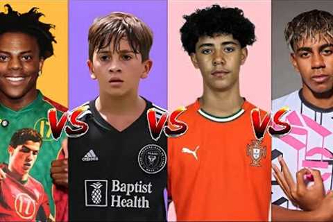 IShowSpeed vs Thiago Messi vs Ronaldo Jr vs Lamine Yamal 🔥 Ultimate Comparison 2026 | Who Wins
