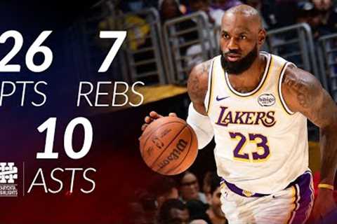 LeBron James 26 pts 7 rebs 10 asts vs Grizzlies 25/26 season