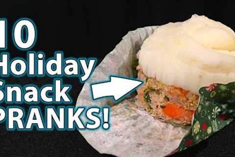 10 TOP HOLIDAY FOOD PRANKS!! (Easy Snack Tricks!!)
