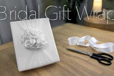 How To Wrap A Wedding Gift #giftwrapping #wedding #ribbonrose