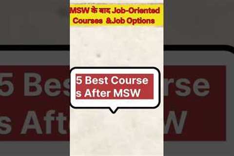 5 Best Professional Courses and Career options after MSW#ugcnet #job #careerguidance