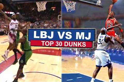 Michael Jordan's Top 30 Dunks vs. LeBron James 🤯