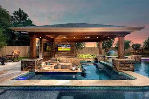 WONDERFUL! 100+ OUTDOOR SWIMMING POOL DESIGN WITH DECK IDEAS | BACKYARD ABOVE GROUND POOLS IDEAS
