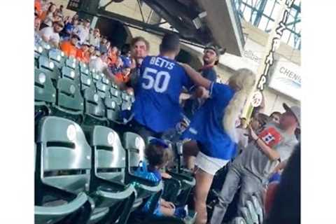 Fight breaks out between Astros fan and Dodgers fan at Minute Maid Park