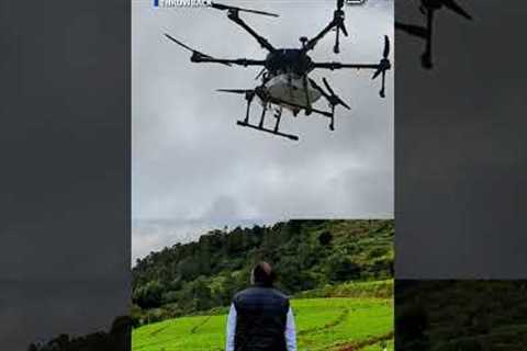 Our agri drone demo in action showing how smart technology is transforming farming on every terrain.