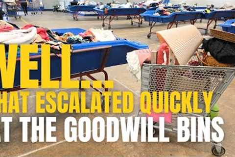 well that escalated quickly at Goodwill Outlet bin • Thrift with me • secondhand resale &amp; home..