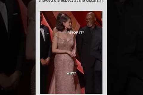 Selena Gomez and Samuel L. smirked and showed disrespect at the Oscars.#SelenaGomez #SamuelLJackson