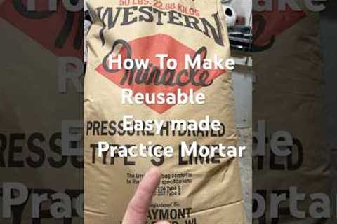 Step by step practice mortar for training purposes #mason #masonry #training #how #howto #asmr #art