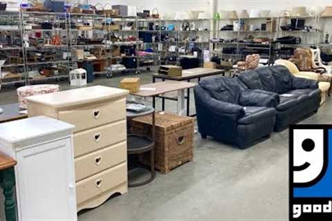 GOODWILL SHOP WITH ME FURNITURE SOFA ARMCHAIRS HOME DECOR KITCHENWARE SHOPPING STORE WALK THROUGH