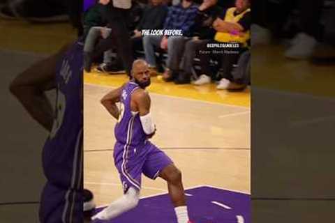 Lebron with the look back before is too funny! 😂 #lebronjames #dunks #nbahighlights