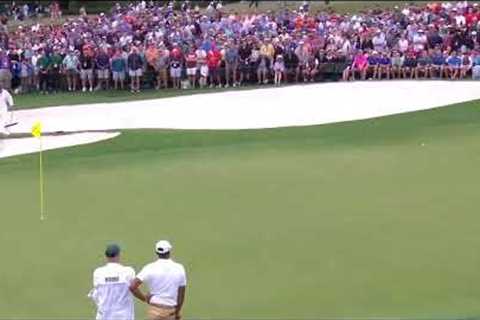 Tiger Woods AMAZING putt on the 9th at the 2019 Masters