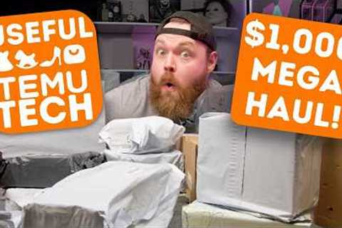 Massive $1,000 Temu Tech Mega Haul - 16 Useful Gadgets &amp; Gear (Part 1)