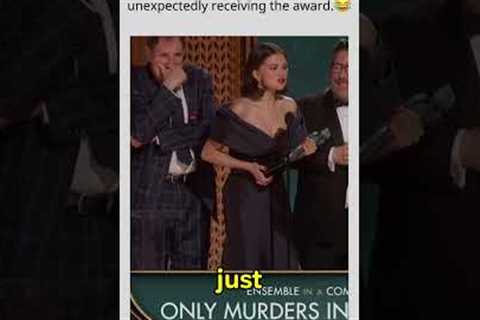 Selena’s reaction upon unexpectedly receiving the award 🥹🏆#SelenaGomez #AwardMoment #PopCulture