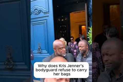Why does Kris Jenner's bodyguard refuse to carry her bags#celebritynews #shortsfeed #celebrity