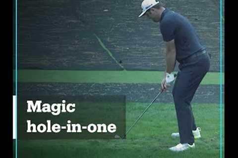 Jon Rahm skips ball across pond in magic hole-in-one