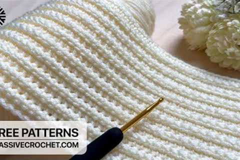 SUPER-DUPER EASY Crochet Pattern for Beginners! 💛 Crochet Stitch for Baby Blanket, Bag &amp; Scarf