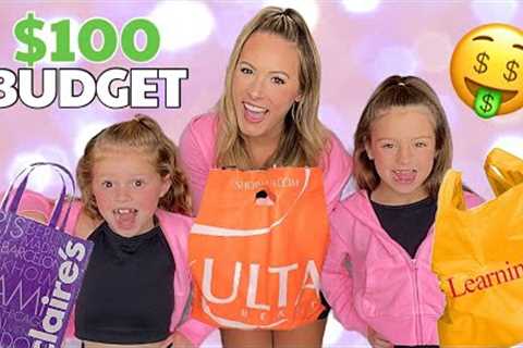 WE SPENT $100 AT OUR FAVORITE STORES SHOPPING CHALLENGE 🤑🛍 @HallieOnStage114 @agset211