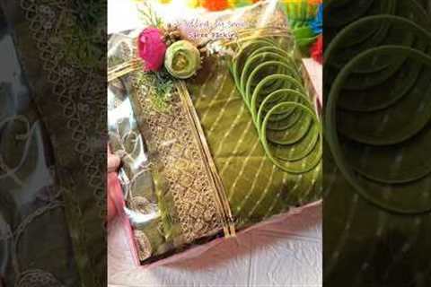 Saree Packing Idea for Wedding | Bridal Saree Packing | Gift Wrapping Idea #shorts #trousseaupacking