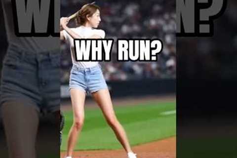 She didn't even run... 💀 (Coldest Walk) ⚾️ #shorts