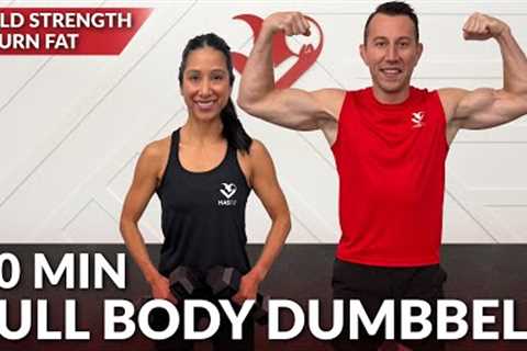 30 Min Full Body Dumbbell Workout at Home Strength Training - No Repeat Weight Loss for Women &amp; ..