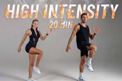 20 Min Standing HIIT Workout For Fat Burn &amp; Cardio (No Equipment, No Repeats)