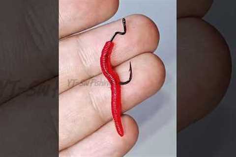 How to put soft worm bait on a hook #fishing #fishbait #softlure #tutorials #tipsandtricks