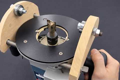 New Invention  Handheld Router Square Jig  Rounding Curved Wood 99% of Carpenters Miss