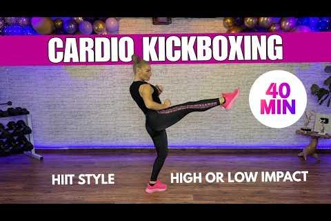 Cardio Kickboxing HIIT Workout | 40 Minutes - No Equipment