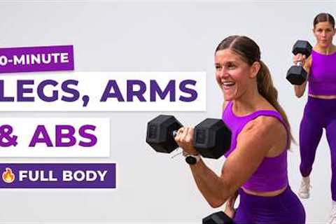 30-Minute Full Body Dumbbell Strength Workout | Legs, Arms &amp; Abs