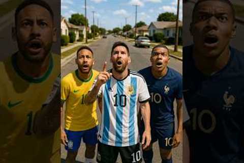Messi Calls Ronaldo to Save the World #football #ronaldo #cr7 #messi #neymar #mbappe #shorts
