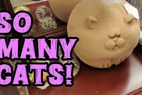 SO MANY CATS!!!  Antiquing and thrifting in Vegas!