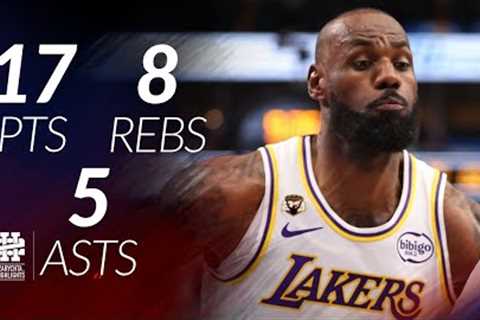 LeBron James 17 pts 8 rebs 5 asts vs Mavericks 25/26 season
