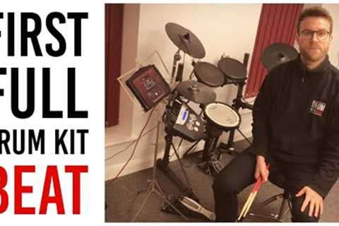 Beginner Drum Lessons on Electric Drums - First Drum Beat