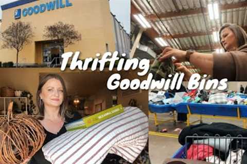 THRIFT with me at the GOODWILL BINS | thrift HAUL &amp; TRY - ON | cheapest finds 
