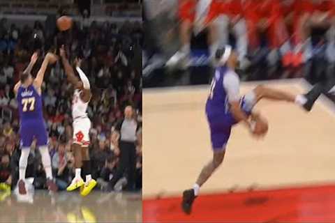Luka Doncic tough 3 then Jaxson Hayes between the legs dunk vs Bulls 🔥