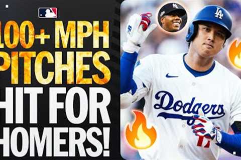 100+ MPH pitches being hit for home runs! ☄️ (Over 15 minutes of home runs 🔥)