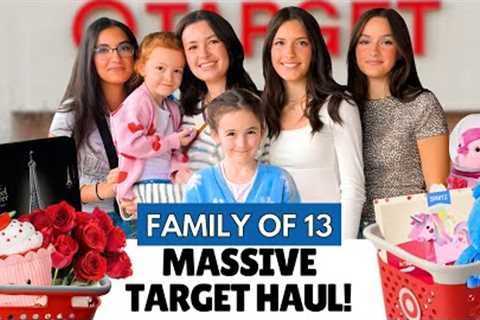 Massive $600 Target Haul | Valentine’s Shopping in a Winter Storm | Family of 13